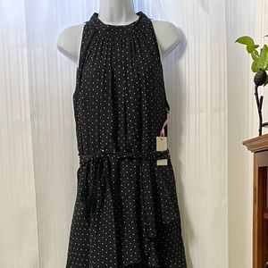 Black / ivory dotted “Pretty woman” style dress